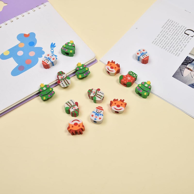 MGTECH 42Pcs Christmas Eraser Toppers for Kids Boys Girls, Mini Christmas Eraser Tops Bulk for Stockings Stuffers - Image 5